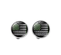 Marijuana Leaf Ear Clip Cannabis Weed Earring, 2 Pcs