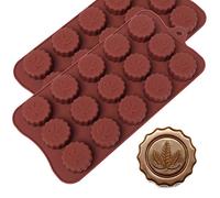 Marijuana Leaf Embossed Silicone Chocolate Candy Mold Ice Cube Trays, 2 Pack