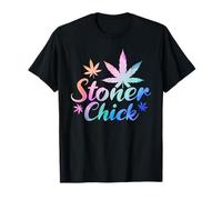 Marijuana Leaf Stoner Chick T-Shirt