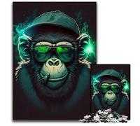 Marijuana Monkey 1000 Piece Jigsaw Jigsaw Puzzles for Adults for Parents Lovers Friends Age 14 1000 PCS(38x26cm)