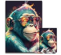 Marijuana Monkey Jigsaw Puzzles for Adults 1000 Piece Puzzles for Adults Erfect for Home Decor Birthdays Holidays And Gifts 1000 PCS(38x26cm)