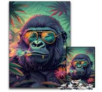 Marijuana Monkey JigsawPuzzle 1000 Pieces for Adults Challenging Puzzles Gift for Men And Women Daily Special Occasion 1000 PCS(75x50cm)