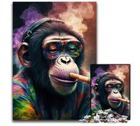 Marijuana Monkey Puzzles for 1000 Piece Jigsaw Puzzles for Adults BrainChallenging DIY Decorative Game Family Interactive Toy 1000 PCS(38x26cm)