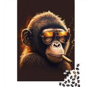 Marijuana Monkey85 Puzzles for Adults,1000 Piece Jigsaw Puzzles for Adults, Paper Puzzle Fun Decompressing Game 1000pcs (38x26cm)