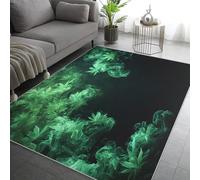 Marijuana Rugs Living Room 80x150, Cannabis Weed Carpet for Bedroom, Non Slip Small Rug - Low Pile Flannel Floor Mat, Machine Washable Area Rugs H-5