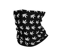 Marijuana Weed Leaves Pattern Hair Band Washable Neck Gaiter Novelty Face Cover For Outdoor Workout Climbing 25X50Cm