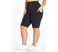 Marika Plus Size Olivia Tummy Control Pocket Bermuda Short, Black, 1X