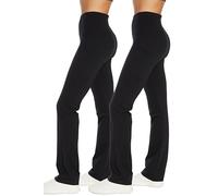 Marika Women's Eclipse Tummy Control Bootleg Pant, Black/Black, XL