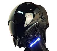 Marikito Punk Futuristic Techwear Mask Sci Fi Masks Halloween Cosplay Costume Suitable For Any Adult Men Women, Black
