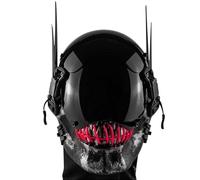Marikito Punk Mask, LED Skull Mask, Adjustable Light Modes, Suitable For Halloween Cosplay, The Perfect Accessory For Punk Apparel (Purple)