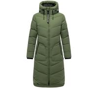 MARIKOO Benikoo Women's Long Winter Coat Warm Quilted Coat with Adjustable Hood XS-3XL, Pine Olive, M