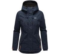 Marikoo Bikoo Ladies` Winter jacket with hood Navy with black fur L