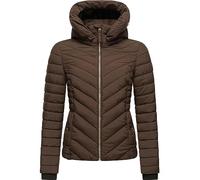 MARIKOO Kagomee Women's Transition Jacket Lightweight Quilted Jacket Short with Removable Hood XS-XXL, Dark Choco, L