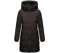 MARIKOO Karumikoo XVI Women's Winter Coat Warm Quilted Coat Long with Hood and High Collar XS-3XL, black, S