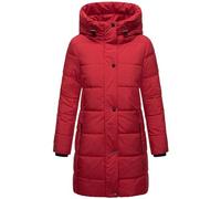 MARIKOO Karumikoo XVI Women's Winter Coat Warm Quilted Coat Long with Hood and High Collar XS-3XL, dunkelrot, S