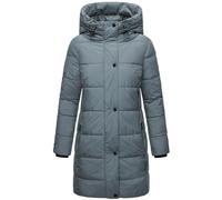 MARIKOO Karumikoo XVI Women's Winter Coat Warm Quilted Coat Long with Hood and High Collar XS-3XL, Stormy Blue, M