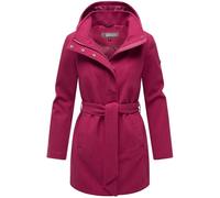 MARIKOO Katalinaa 16 Women's Long Trench Coat Warm Transition Jacket in Wool Look with Removable Hood XS - 3XL, Berry Wine, M