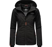 MARIKOO Lightly Lined Women's Transition Jacket Short Outdoor Jacket with Jersey Lining and Large Hood Blackberry XS-XXL, black, XS