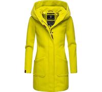 MARIKOO Maikoo Women's Wool Coat Look Warm Trench Coat with Hood XS - 5XL, lime green, M