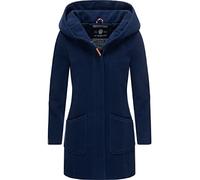 MARIKOO Maikoo Women's Wool Coat Warm Trench Coat with Hood XS-5XL, navy, S
