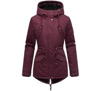 Marikoo Manolya Ladies` Winter cotton jacket Wine with black fur M