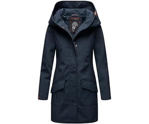 Marikoo Mayleen Women's Softshell Jacket Long Outdoor Coat Parka Waterproof with Hood XS - 3XL - Blue - Medium
