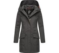Marikoo Mayleen Women's Transitional Jacket, Softshell Hooded Coat, Waterproof and Breathable, Sizes XS to 3XL, anthracite, M