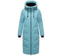 MARIKOO Nadaree XVI Women's Winter Coat Warm Quilted Coat Long with Adjustable Hood and High Collar XS-5XL, Sky Blue, L
