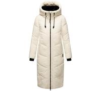 MARIKOO Nadaree XVI Women's Winter Coat Warm Quilted Coat Long with Adjustable Hood and High Collar XS-XXL, off-white, XL