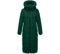 MARIKOO Nadeshikoo XVI Women's Winter Coat Warm Quilted Coat Long with Removable Hood XS-5XL, Evergreen, L