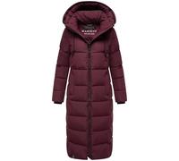 MARIKOO Nadeshikoo XVI Women's Winter Coat Warm Quilted Coat Long with Removable Hood XS-5XL, Wine Red, XL