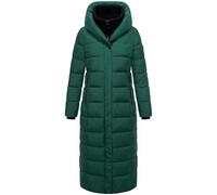MARIKOO Pakoraa Women's Extra Long Winter Coat, Warm Quilted Coat with Removable Inner Jacket and High Collar, Teddy Fleece, 16 XS-6XL, Evergreen, XL