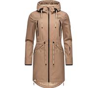 Marikoo Racquellee Women's Softshell Jacket Parka, Transition Jacket, Rain Jacket with Hood Taupe Grey XL