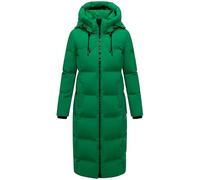Marikoo Women's Extra-Long Winter Coat, Warm Quilted Coat with Removable Hood, Tikoraa16, Sizes XS-5XL, Emerald green, L