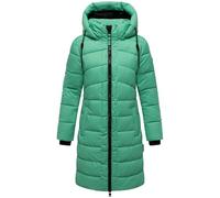 MARIKOO Women's Long Winter Coat Warm Quilted Coat with Removable Hood Cold Sewing 16 S-3XL, Crystal Green, M