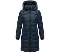 MARIKOO Women's Long Winter Coat Warm Quilted Coat with Removable Hood Cold Sewing 16 S-3XL, navy, L