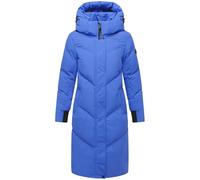 Marikoo Women's Long Winter Coat Warm Quilted Coat with Removable Hood Teonaa 16 S-5XL, Galaxy Blue, L