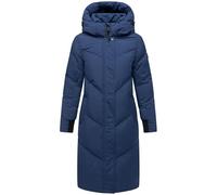 Marikoo Women's Long Winter Coat Warm Quilted Coat with Removable Hood Teonaa 16 S-5XL, navy, L