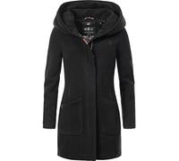 MARIKOO Women's Wool Coat, Warm Hooded Trench Coat, Size XS-5XL, blackone, S