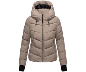 MARIKOO Yukanii XVI Women's Winter Jacket Warm Quilted Jacket with Adjustable Hood XS - XXL, Taupe Grey, M