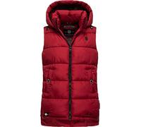 MARIKOO Zarinaa Women's Warm Winter Quilted Vest with Hood XS - XXL, Blood Red, M