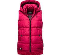 MARIKOO Zarinaa Women's Warm Winter Quilted Vest with Hood XS - XXL, fuchsia, M
