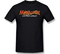 Marillion Band Logo Man T Shirts Short Sleeves Round Neck Tee Summer Tops Black (X-Large)