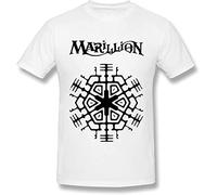 Marillion Band Logo Men T Shirts Short Sleeves Round Neck Tee Summer Tops (XX-Large)