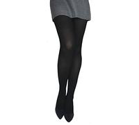 MARILYN 60 Denier Opaque Ribbed Tights, Black (Black), 38-40