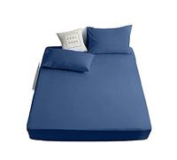 Marilyn Bed and Bath Non Iron Percale Fitted Sheet Available in and Sizes (Mid Blue, Single)