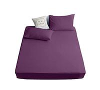 Marilyn Bed and Bath Non Iron Percale Fitted Sheet Available in and Sizes (Plum, Single)