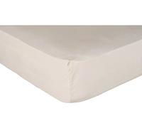 Marilyn Bed & Bath Easy Care & Long Lasting Plain Pollycotton Fitted Sheet (Cream, Single)