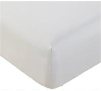 Marilyn Bed & Bath Easy Care & Long Lasting Plain Pollycotton Fitted Sheet (White, Single)