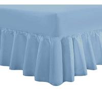 Marilyn Bed & Bath Easy care & Long Lasting Pollycotton Fitted Valance Sheet (Sky Blue, Double)